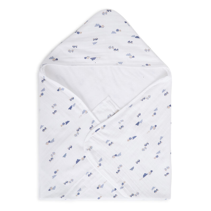 Boys White Woven Bathwrap image number 2